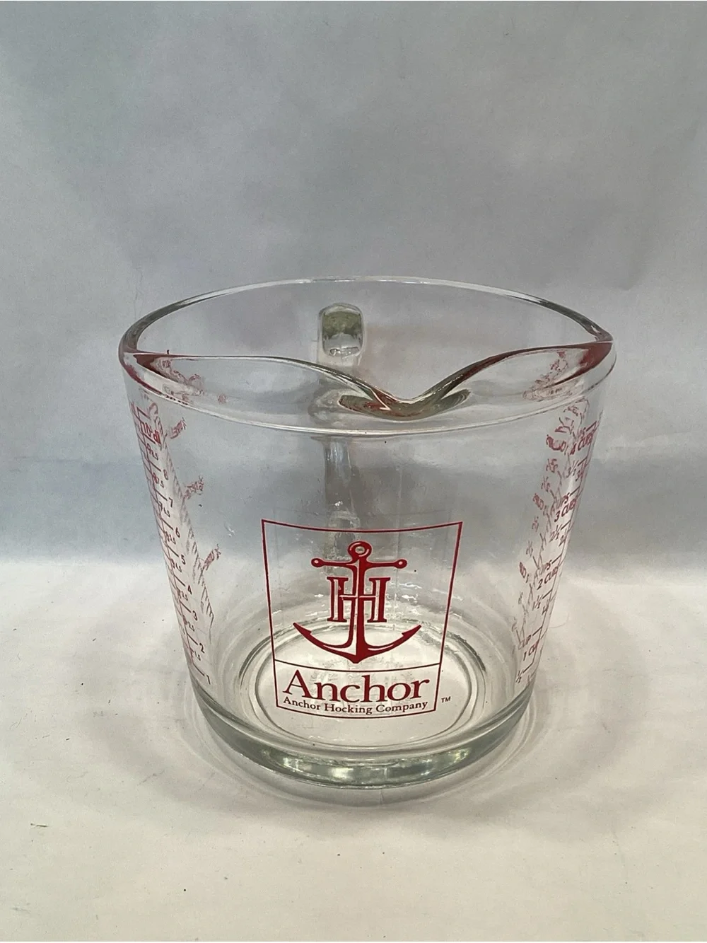 Anchor Hocking Glass Measuring Cup 4 Cup 32 oz 1 Liter Excellent Condition
